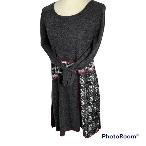 High Secret Dress Long Sleeve Multi-pattern Sz L - Picture 11 of 11